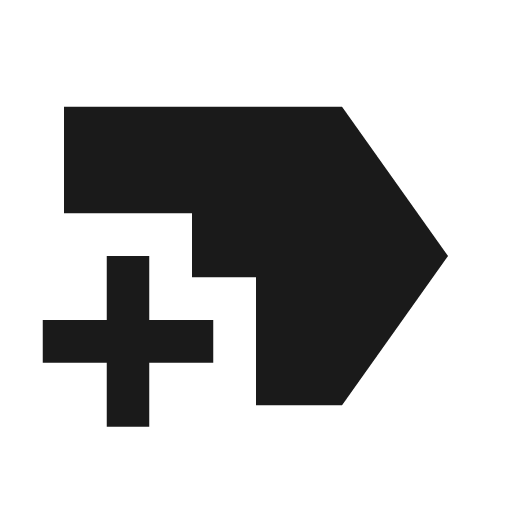 Sharp new label icon, solid style, from Google Material Icons