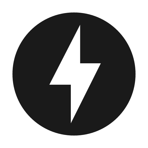 Sharp offline bolt icon, solid style, from Google Material Icons