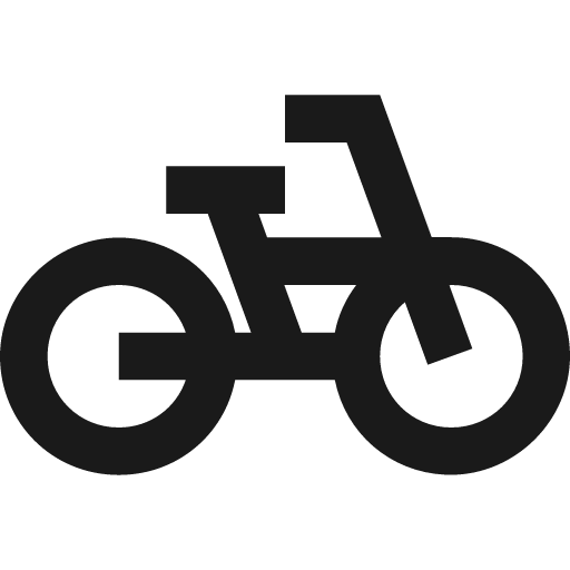 Sharp pedal bike icon, solid style, from Google Material Icons
