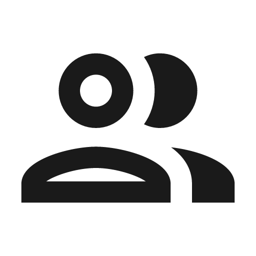 Sharp people outline icon, outline style, from Google Material Icons