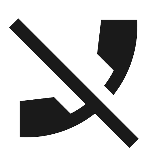 Sharp phone disabled icon, solid style, from Google Material Icons