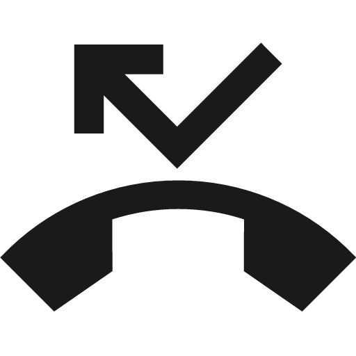 Sharp phone missed icon, solid style, from Google Material Icons
