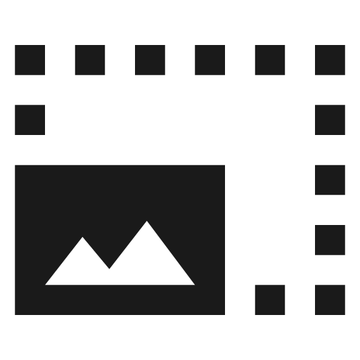 Sharp photo size select large icon, solid style, from Google Material Icons