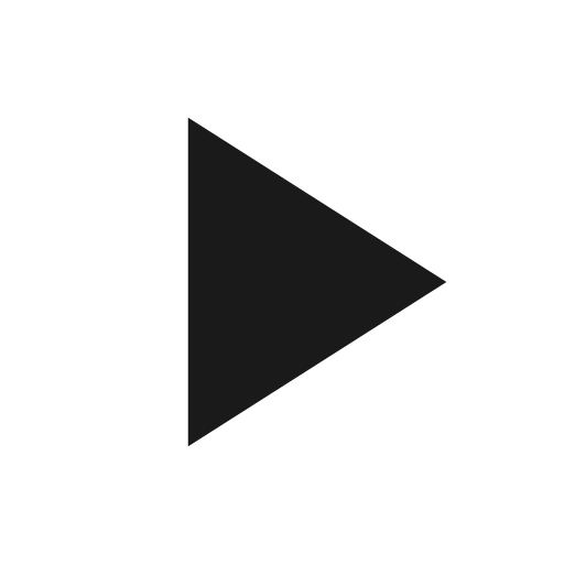 Sharp play arrow icon, solid style, from Google Material Icons