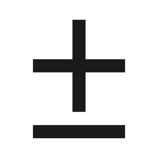Sharp plus minus icon, solid style, from Google Material Icons