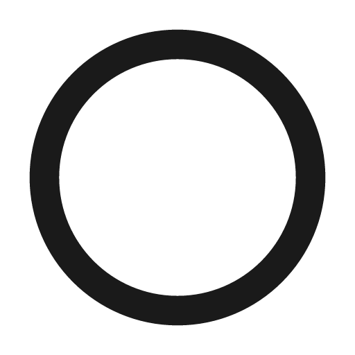 Sharp radio button unchecked icon, solid style, from Google Material Icons