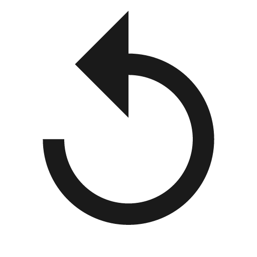 Sharp replay icon, solid style, from Google Material Icons