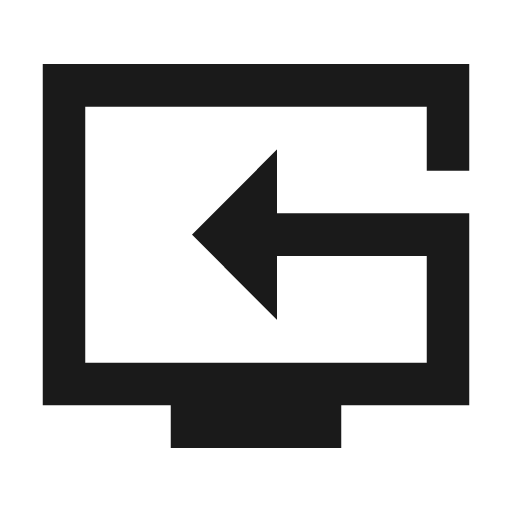 Sharp reset tv icon, solid style, from Google Material Icons