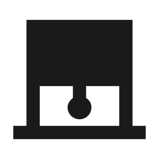 Sharp roller shades icon, solid style, from Google Material Icons