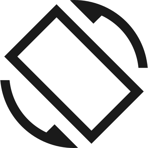 Sharp screen rotation icon, solid style, from Google Material Icons