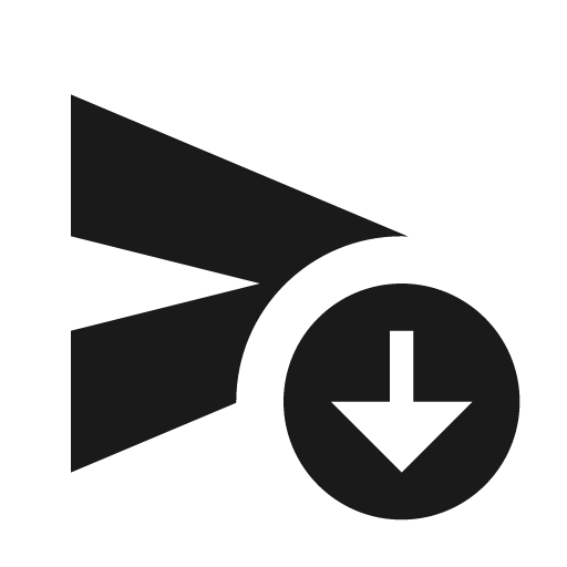 Sharp send and archive icon, solid style, from Google Material Icons