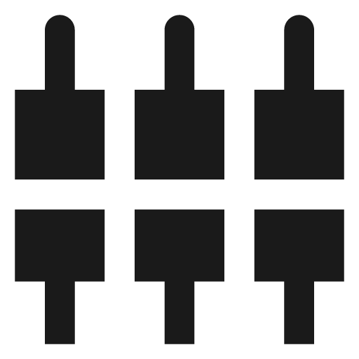 Sharp settings input composite icon, solid style, from Google Material Icons