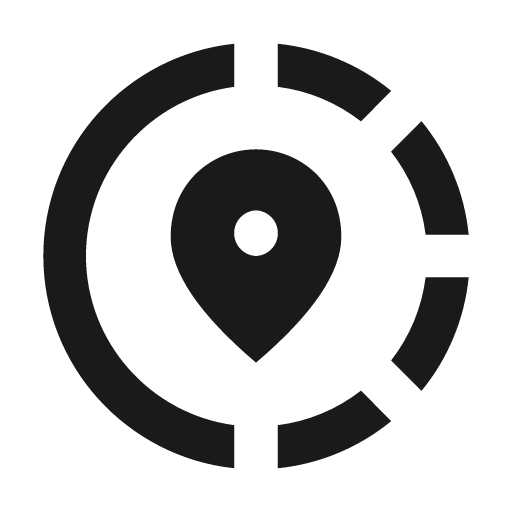 Sharp share location icon, solid style, from Google Material Icons