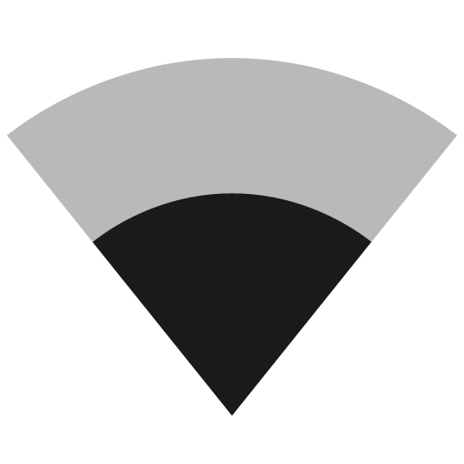 Sharp signal wifi 2 bar icon, solid style, from Google Material Icons