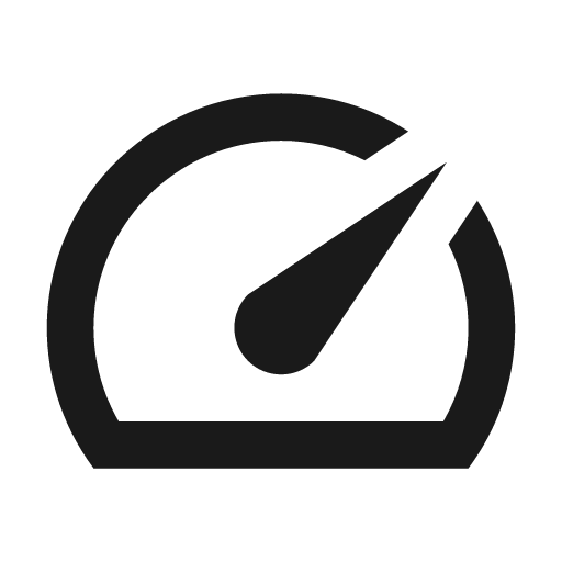 Sharp speed icon, solid style, from Google Material Icons
