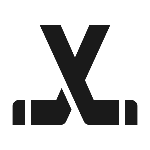 Sharp sports hockey icon, solid style, from Google Material Icons