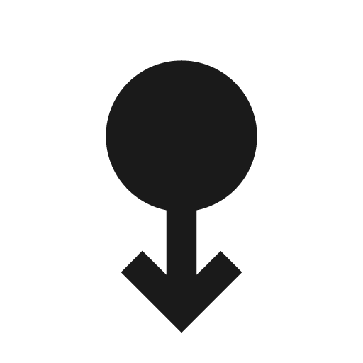 Sharp swipe down alt icon, solid style, from Google Material Icons