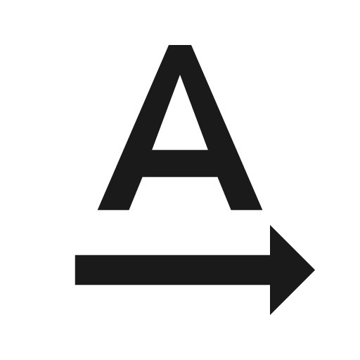 Sharp text rotation none icon, solid style, from Google Material Icons