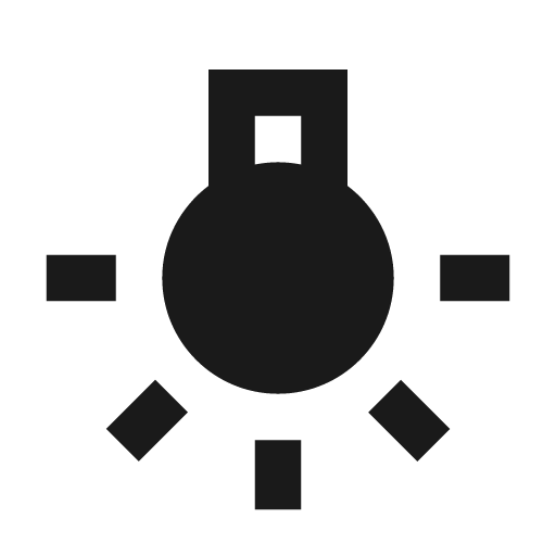 Sharp tungsten icon, solid style, from Google Material Icons