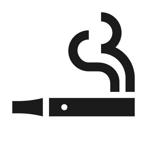Sharp vaping rooms icon, solid style, from Google Material Icons