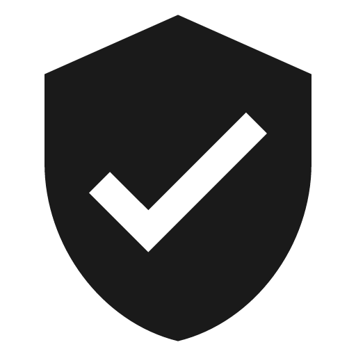 Sharp verified user icon, solid style, from Google Material Icons