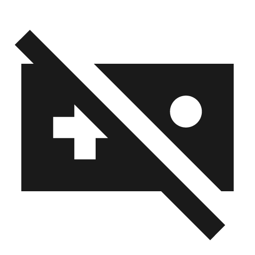 Sharp videogame asset off icon, solid style, from Google Material Icons