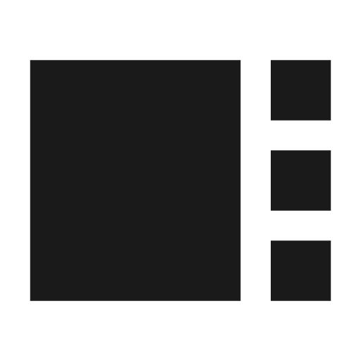 Sharp view sidebar icon, solid style, from Google Material Icons