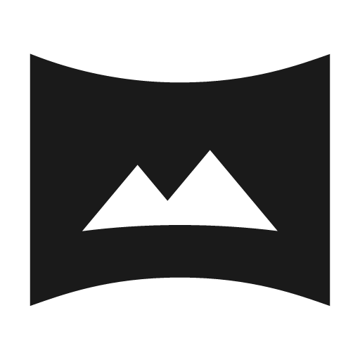 Sharp vrpano icon, solid style, from Google Material Icons