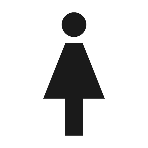 Sharp woman 2 icon, solid style, from Google Material Icons