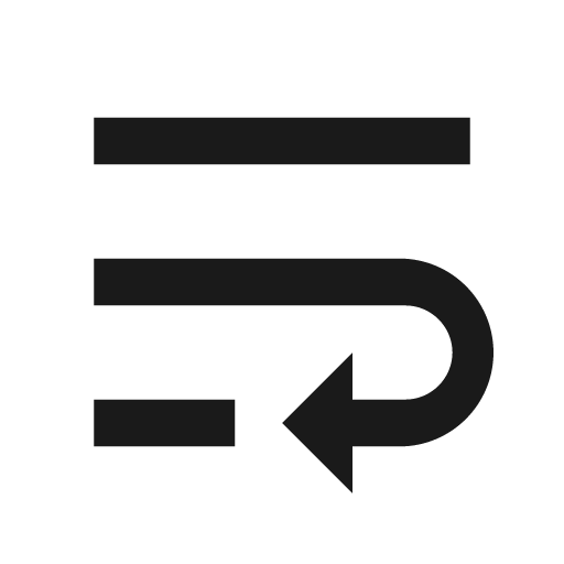 Sharp wrap text icon, solid style, from Google Material Icons