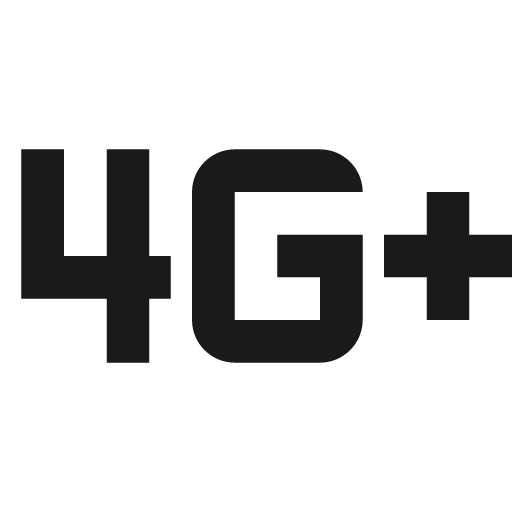 Twotone 4g plus mobiledata icon, solid style, from Google Material Icons