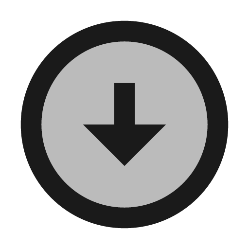 Twotone arrow circle down icon, solid style, from Google Material Icons