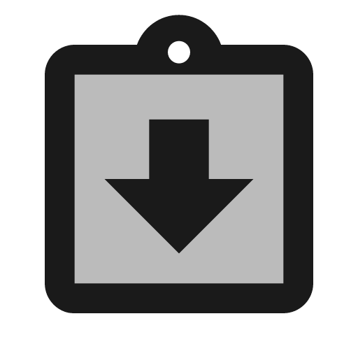 Twotone assignment returned icon, solid style, from Google Material Icons
