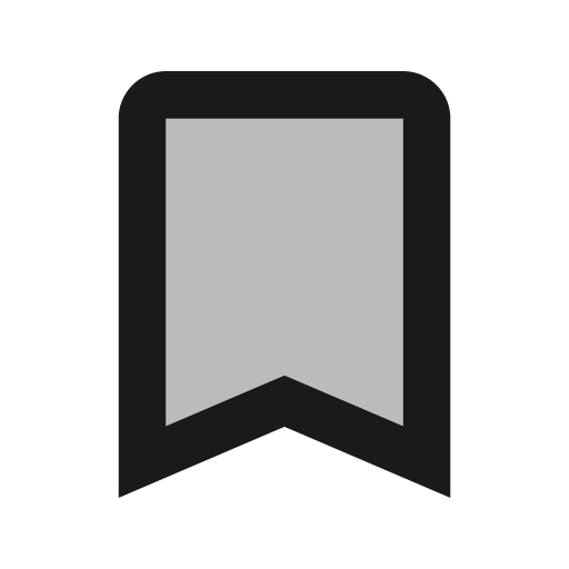 Twotone bookmark icon, solid style, from Google Material Icons