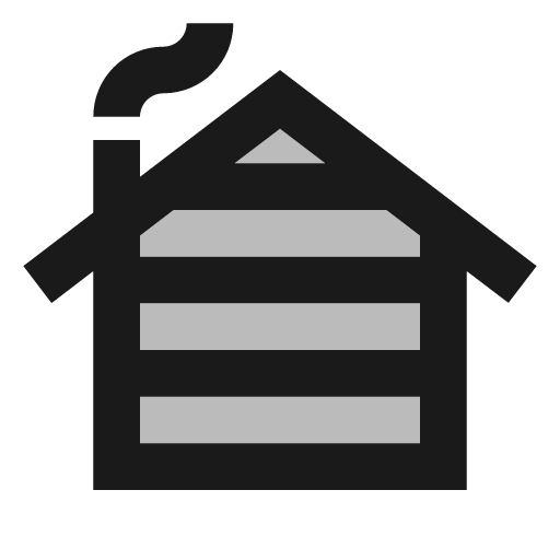 Twotone cabin icon, solid style, from Google Material Icons
