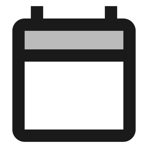 Twotone calendar today icon, solid style, from Google Material Icons