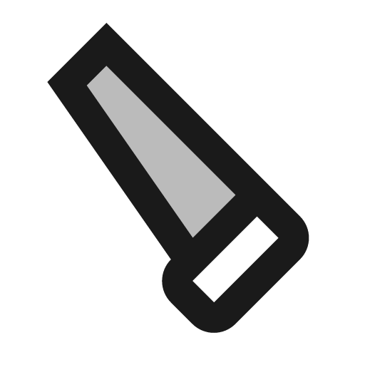 Twotone carpenter icon, solid style, from Google Material Icons