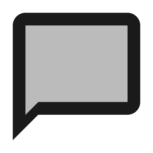 Twotone chat bubble icon, solid style, from Google Material Icons