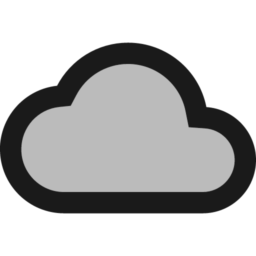 Twotone cloud icon, solid style, from Google Material Icons