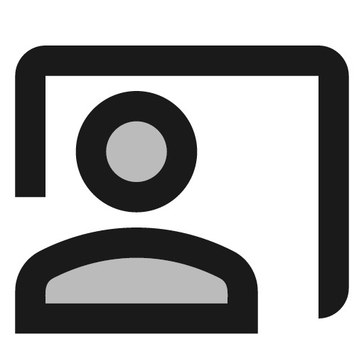 Twotone co present icon, solid style, from Google Material Icons