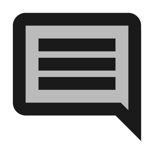 Twotone comment icon, solid style, from Google Material Icons