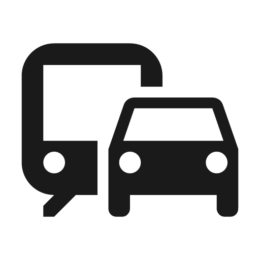 Twotone commute icon, solid style, from Google Material Icons