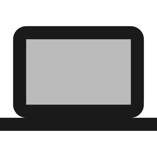 Twotone computer icon, solid style, from Google Material Icons