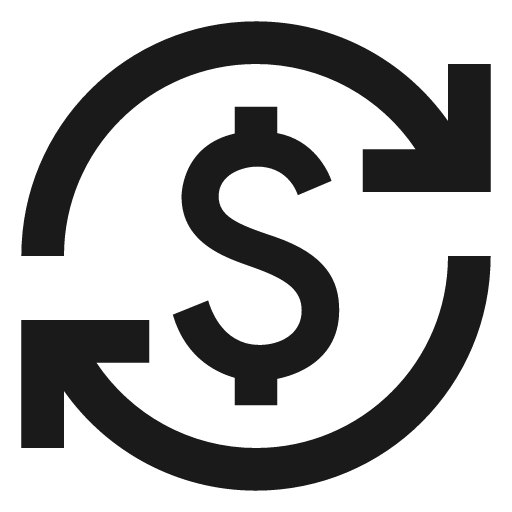 Twotone currency exchange icon, solid style, from Google Material Icons