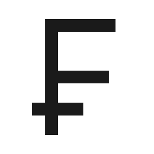 Twotone currency franc icon, solid style, from Google Material Icons