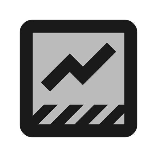 Twotone data thresholding icon, solid style, from Google Material Icons