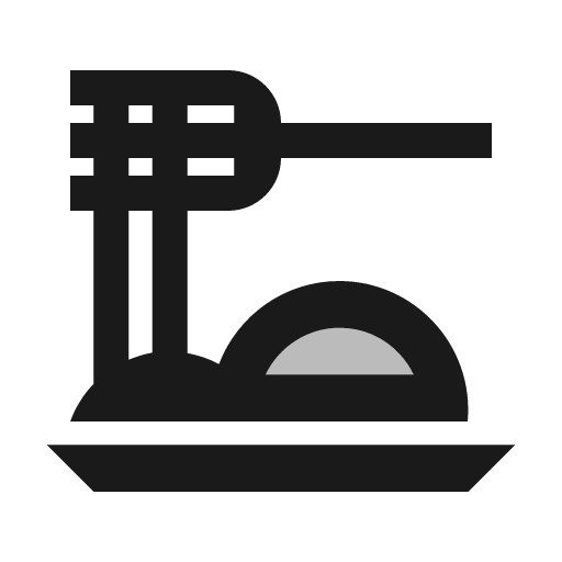 Twotone dinner dining icon, solid style, from Google Material Icons