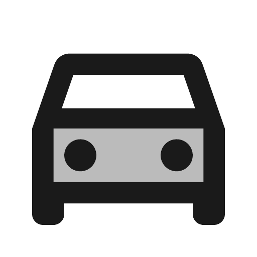 Twotone directions car icon, solid style, from Google Material Icons