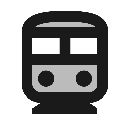 Twotone directions transit filled icon, filled style, from Google Material Icons