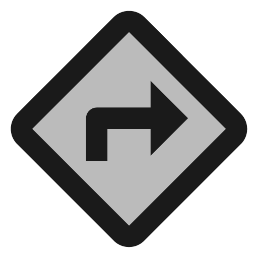 Twotone directions icon, solid style, from Google Material Icons